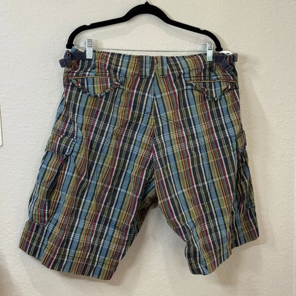 Vintage Polo Ralph Lauren Men Plaid Cargo Shorts Multi Color Type C-1 Utility 44